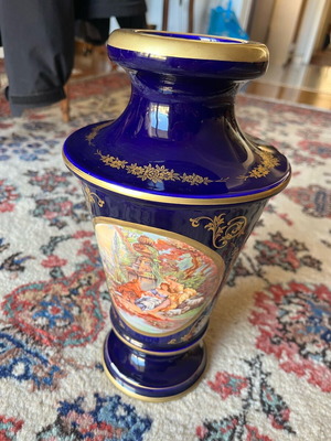 Antique Painted Vase used with lid