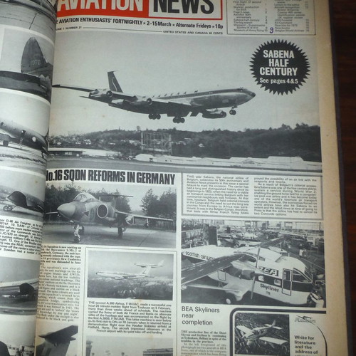 Aviation "Aviation News" volume with 27 used issues from 1970s