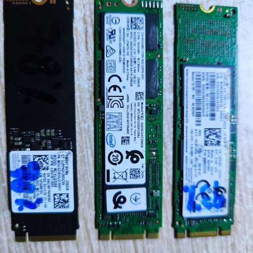 NVMe 256GB M.2 SSD used
