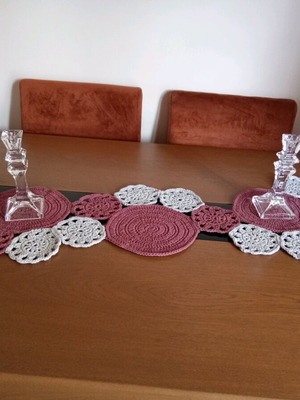 Χειροποίητο πλεκτό ράνερ σαν καινούργιο 30 × 100εκ