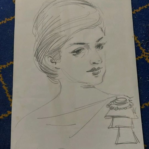 Portrait of a woman by A.Kanas rare artwork