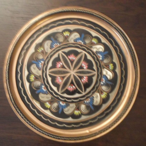 Serving tray like new, copper, 35 cm diameter