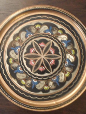 Copper serving tray like new, 35 cm diameter