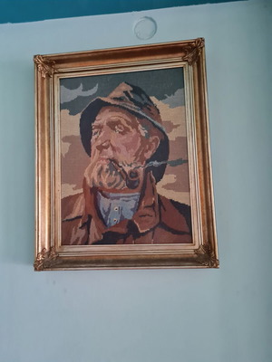 Vintage Fisherman Painting like new