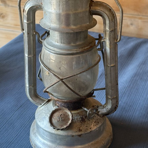 Antique oil lamp used