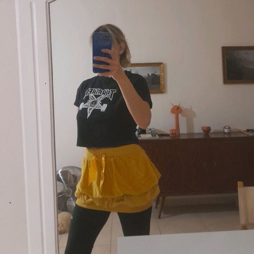 Miss Sixty balloon skirt new, yellow, size S