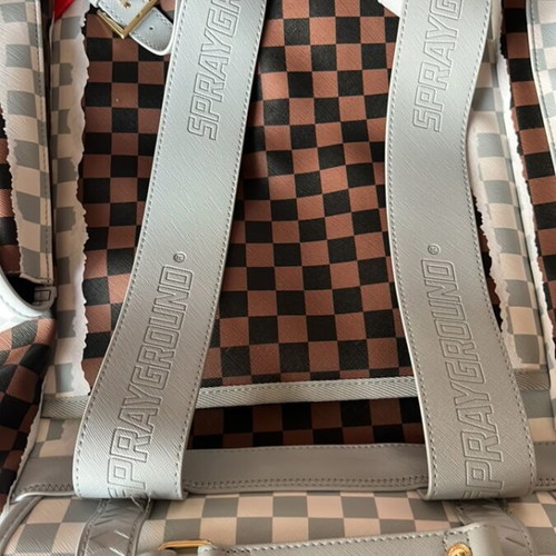 Sprayground backpack new, gray and brown