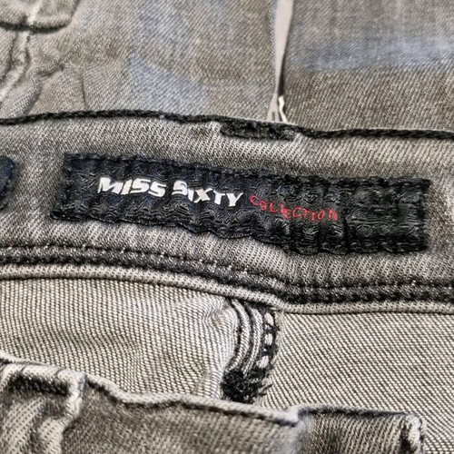 Grey women's Miss Sixty jeans like new with decorative buttons