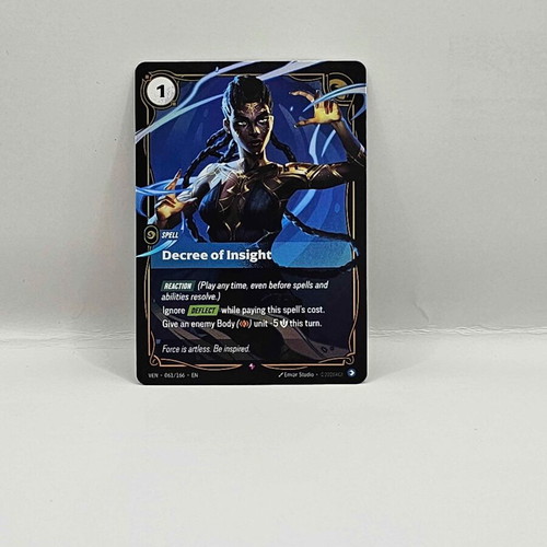 League of Legends Riftbound Vendetta Decree of Insight card