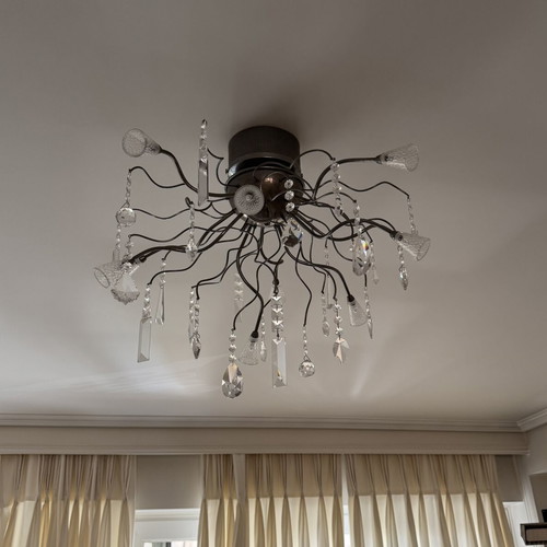 Modern chandelier ceiling light with crystals like new