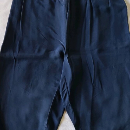 Summer pants like new, blue, silk, size XL