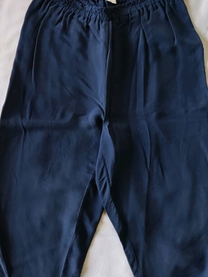 Summer pants like new, blue, silk, size XL