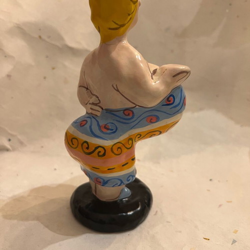 Decorative handmade figurine used, hand-painted