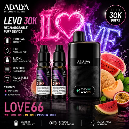 Adalya Levo 30K Love66 vape device new