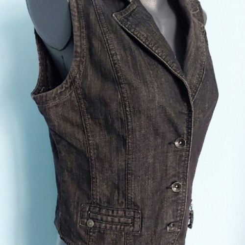Cecil women's denim vest like new, size L-XXL, black