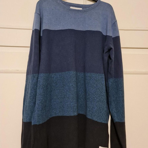 Jack & Jones men's sweater used, blue, size L, spring knit