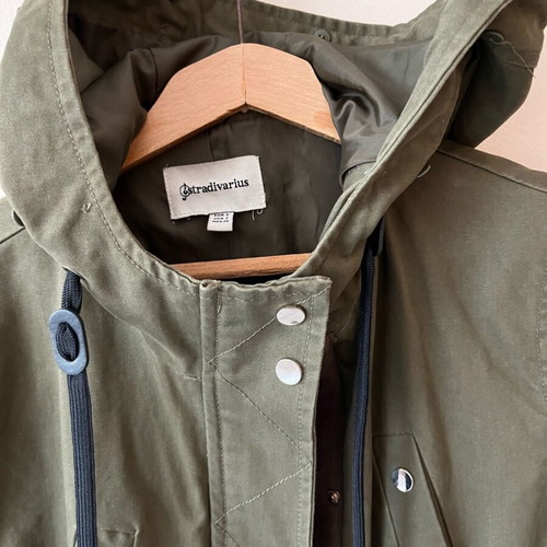 Stradivarius long jacket like new, green, size S