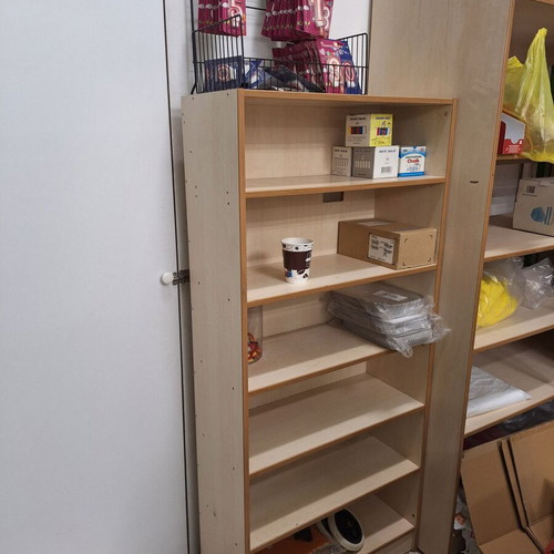 Wooden Wall Shelves and Corner Cashier Furniture used