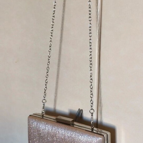 Achilleas Accessories Evening Clutch Shoulder Bag like new, pink metallic