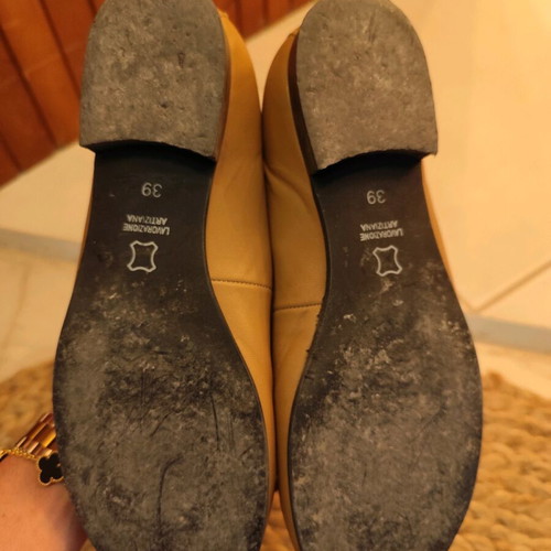 Tessera leather ballerinas like new, size 39, beige and brown
