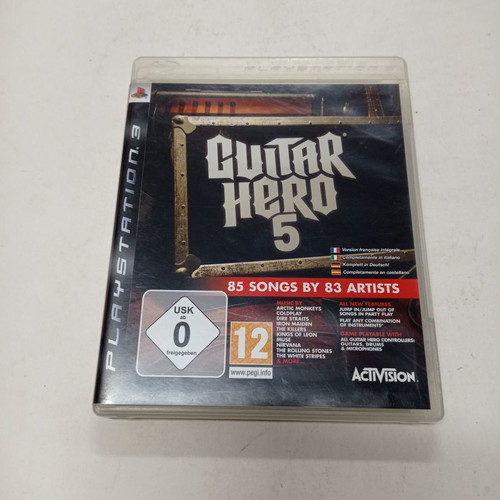 Playstation 3 Guitar Hero 5 game used with manual