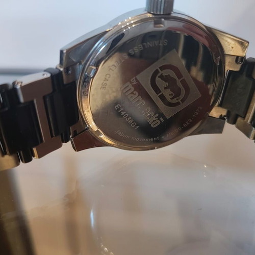 Marc Ecko E14036G1 watch used, unisex, black and silver