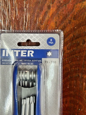 Torx key set new