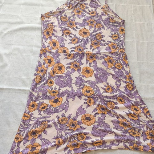 H&M Purple Floral Sleeveless Tank Top Dress, Size XS