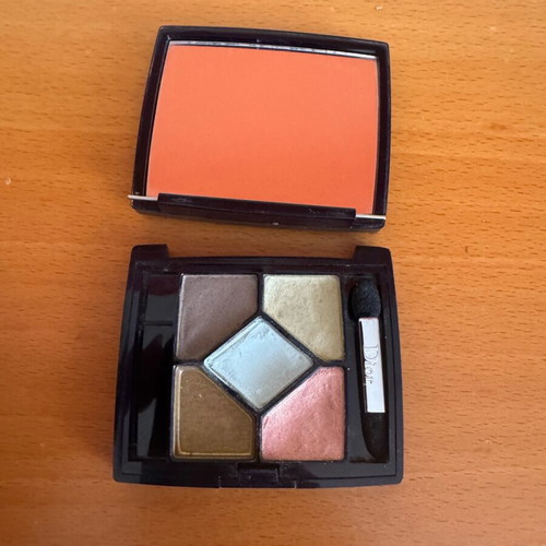 Dior five-color eyeshadow palette 390 Mystic Jade used