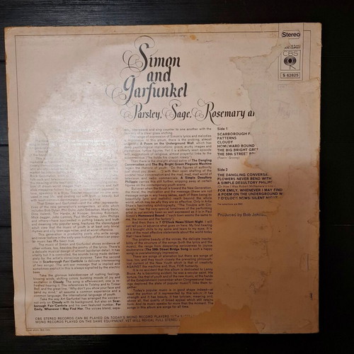 Simon and Garfunkel Parsley Sage Rosemary and Thyme LP μεταχειρισμένο, rock