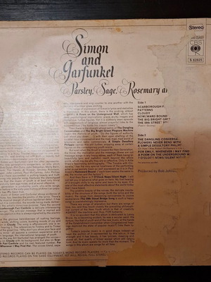 Simon and Garfunkel Parsley Sage Rosemary and Thyme LP μεταχειρισμένο, rock