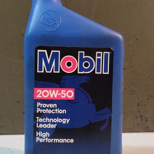 Mobil 20W-50 Motor Oil vintage sealed NOS