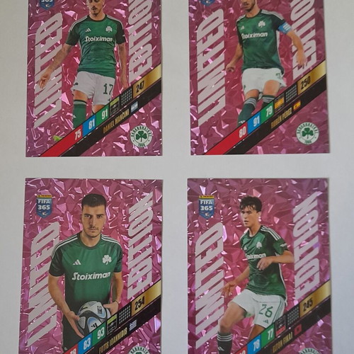 FIFA 365 2023-2024 Adrenalyn XXL cards Panathinaikos full set of 11