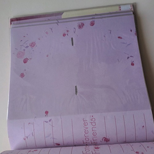 Forever Friends photo album like new, lilac with teddy bear design