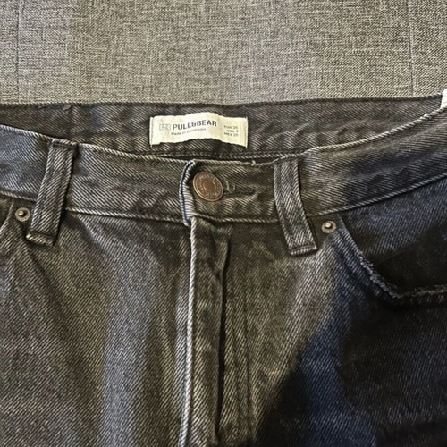 Pull & Bear black mom fit high waist jeans used, size S 36 8
