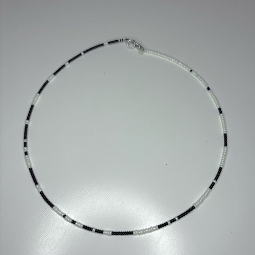 Handmade necklace black and white new