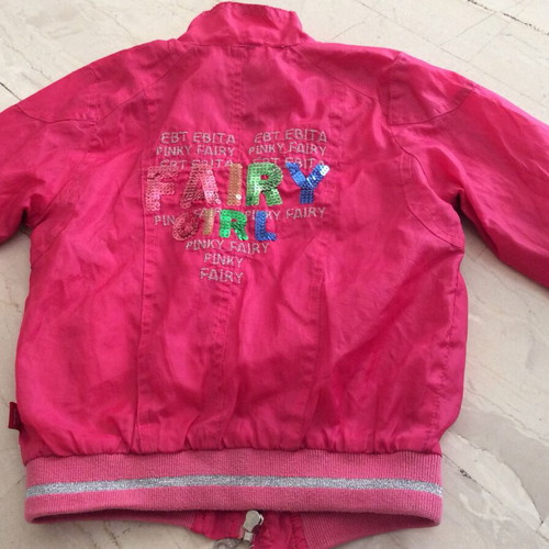 Girls' jacket used, pink, cotton lining, size 4-5 years