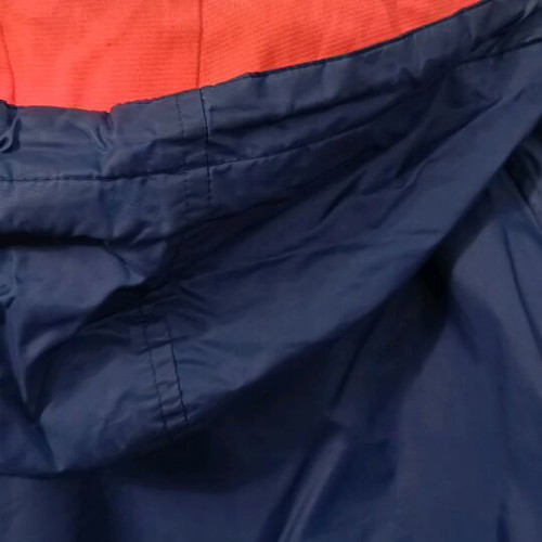 Emerson windbreaker jacket with hood used, blue and orange