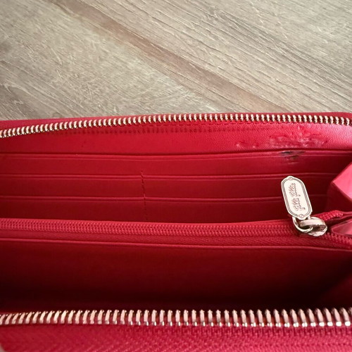 Folli Follie leather wallet used, red color