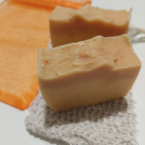 Handmade watermelon soap with gift loofah pouch