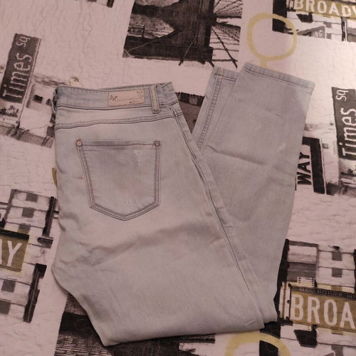 Strativarius women's jeans used, size 42, gray and blue