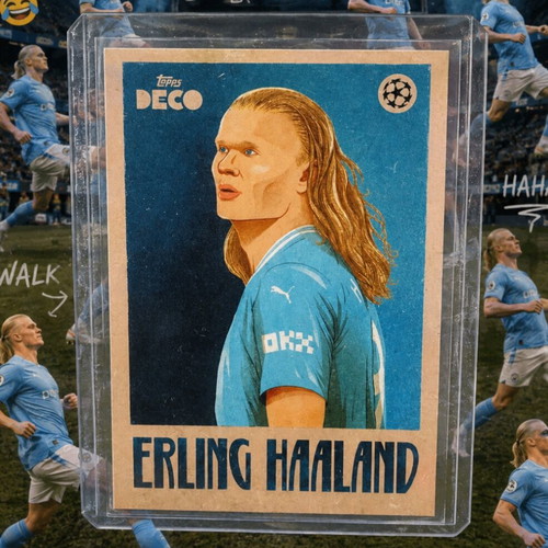 Erling Haaland Topps case hit card