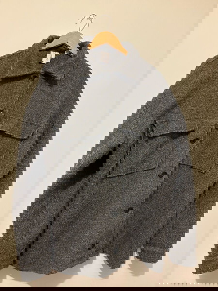 Oversized jacket in dark grey