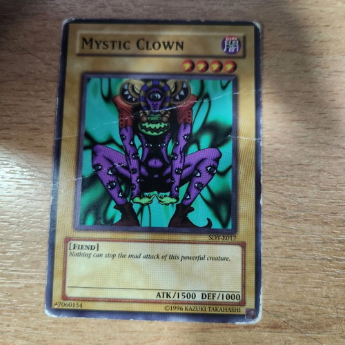 Yugi OH Mystic Clown card used, moderate condition