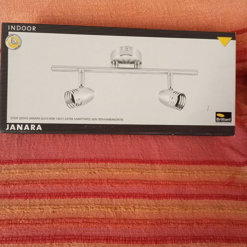 Brilliant Janara 2-Light Chrome Ceiling Spot New