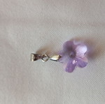 Swarovski purple flower crystal pendant like new