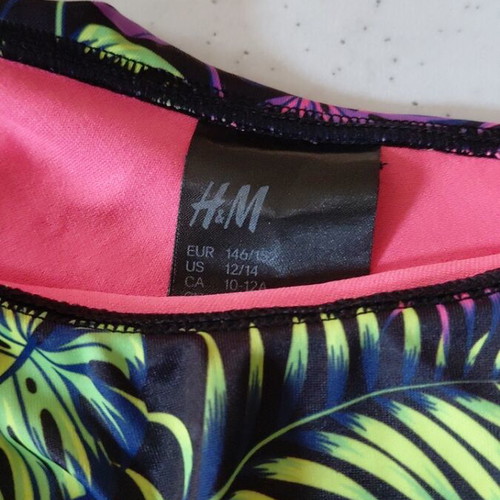 H&M Girls' Bikini with Tropical Pattern like new, size 146-152 cm