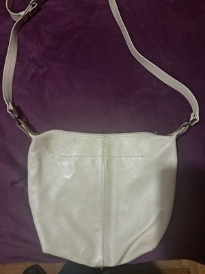Leather boho style crossbody bag used, soft leather