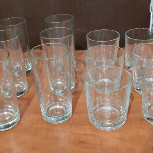 Pasabahce Alanya glass set, 12 pieces, new, heavy glass