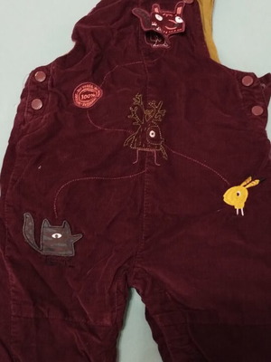 Baby clothing set like new with woolen shirt and salopette